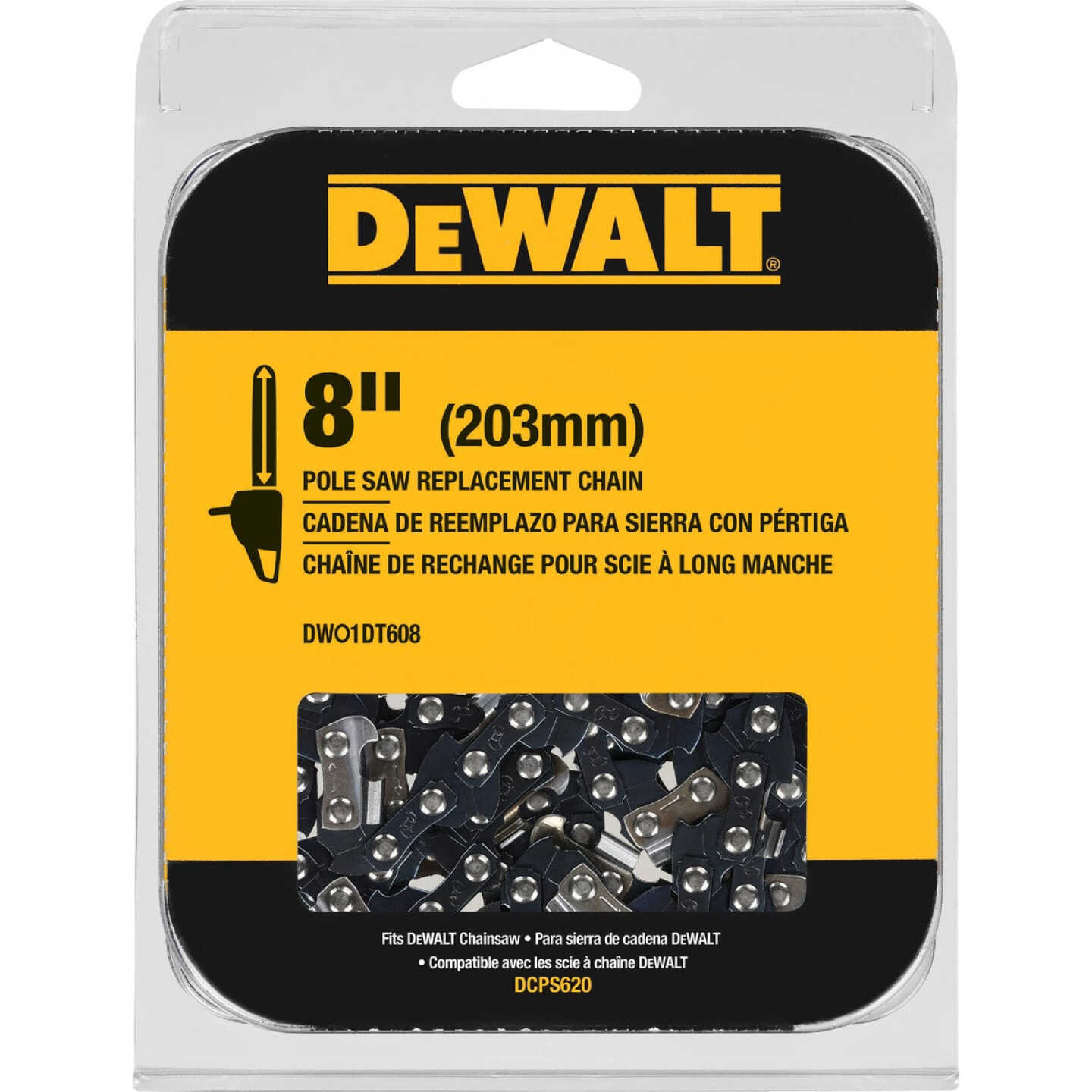 DEWALT 8 In. 34-Link Pole & Pruning Saw Chain Image 1