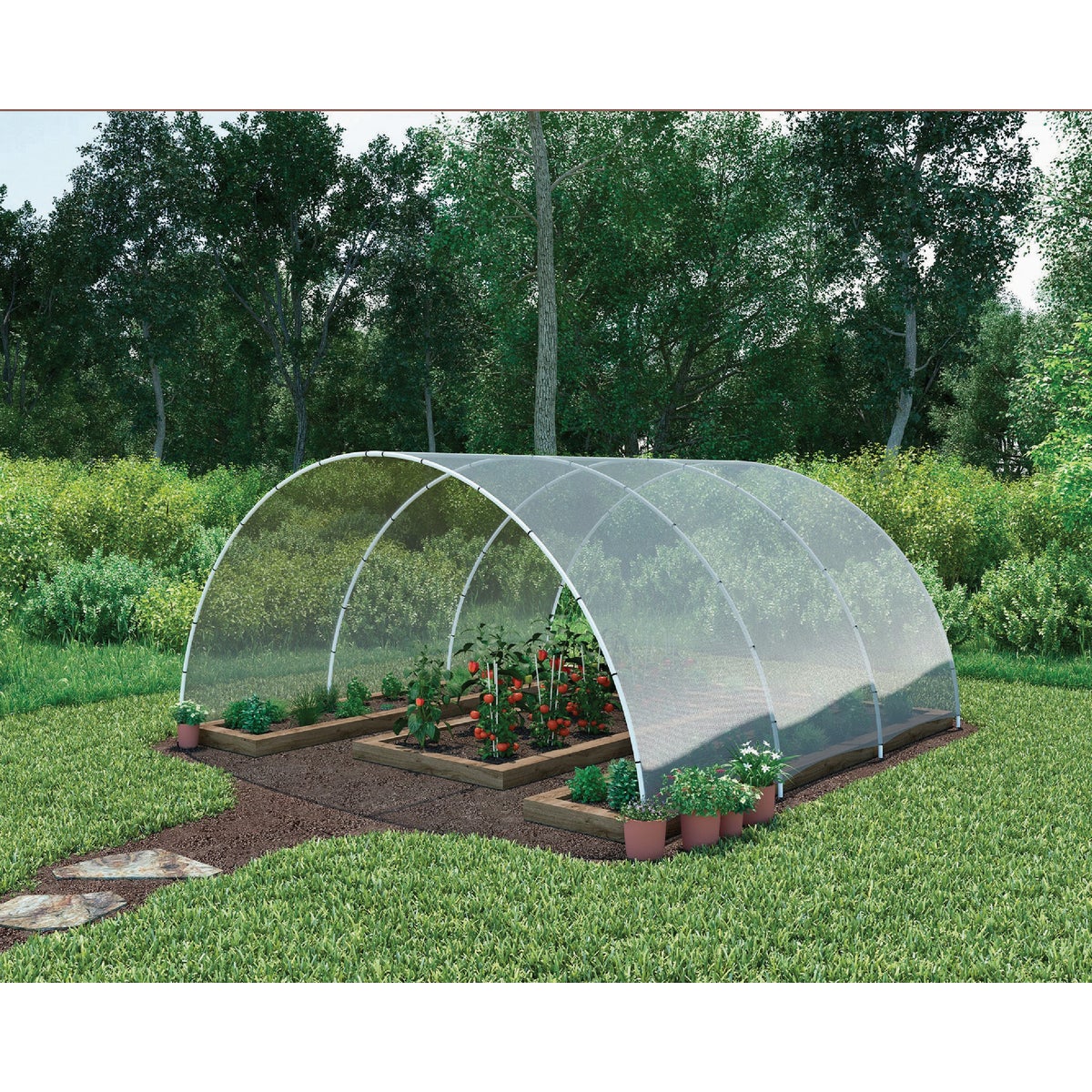 Coolaroo 6 Ft. W. x 15 Ft. L. White 50% UV Sun Screen Fabric Image 2