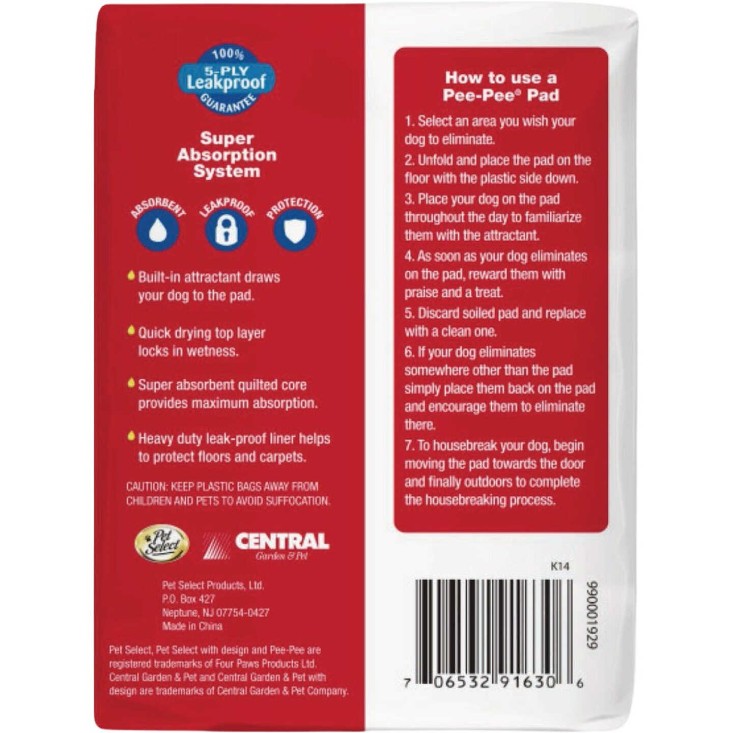 Four Paws Pet Select 22 In. x 22 In. Pee Pee Pads (30-Pack) Image 2