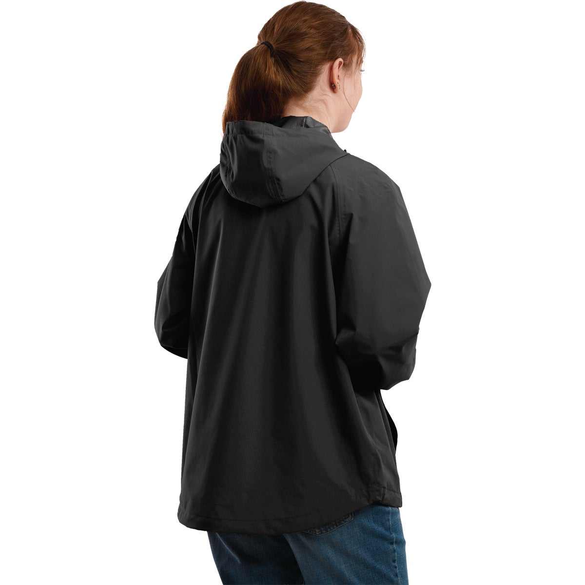 Berne Weather Warrior Women's Medium Black Packable Rain Jacket Image 4