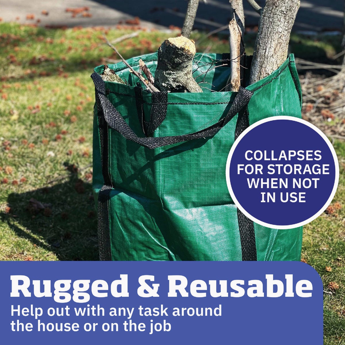 DuraSack 48 Gal. Heavy Duty Green Home & Yard Bag Image 4