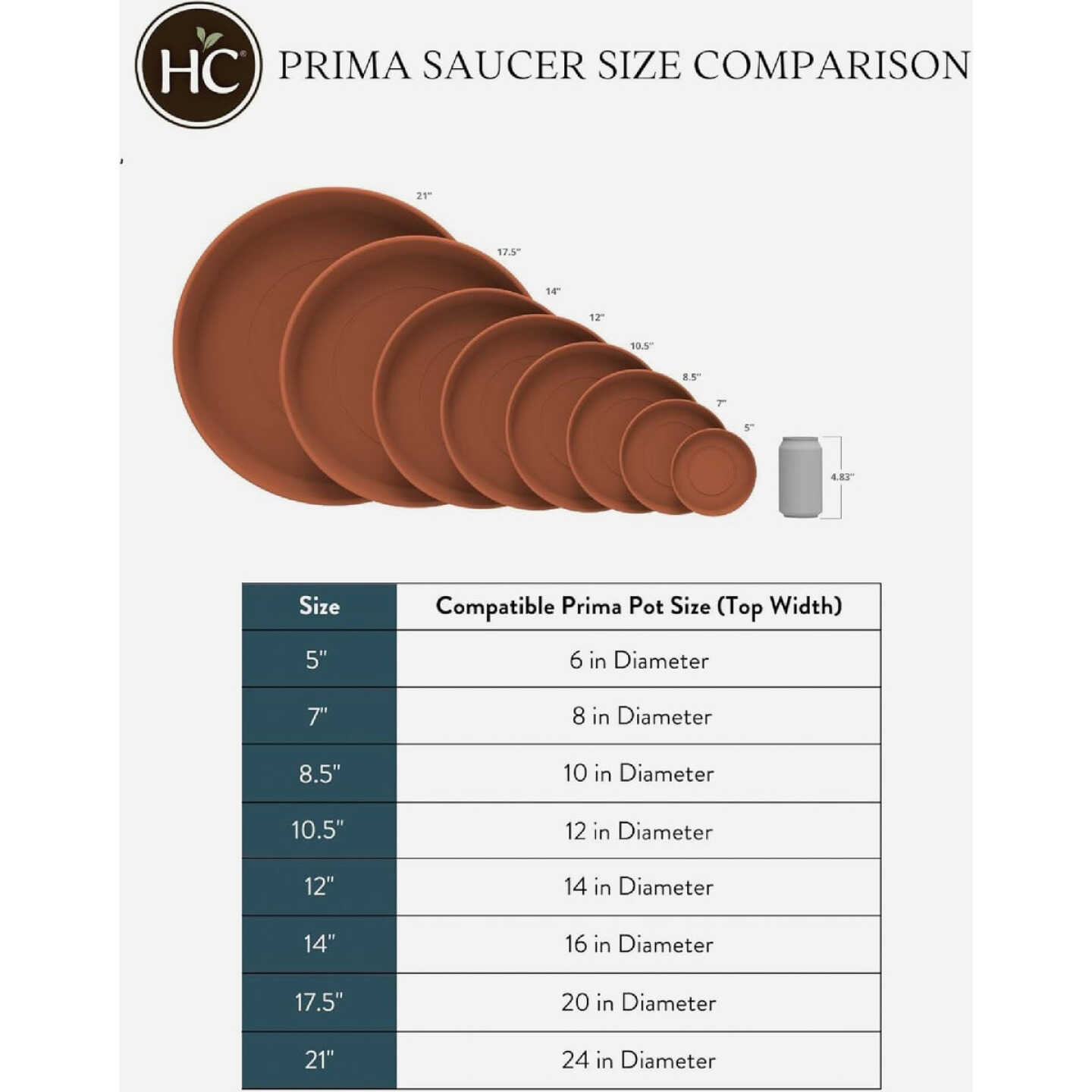 HC Companies 12 In. Stone Classic Saucer Image 5