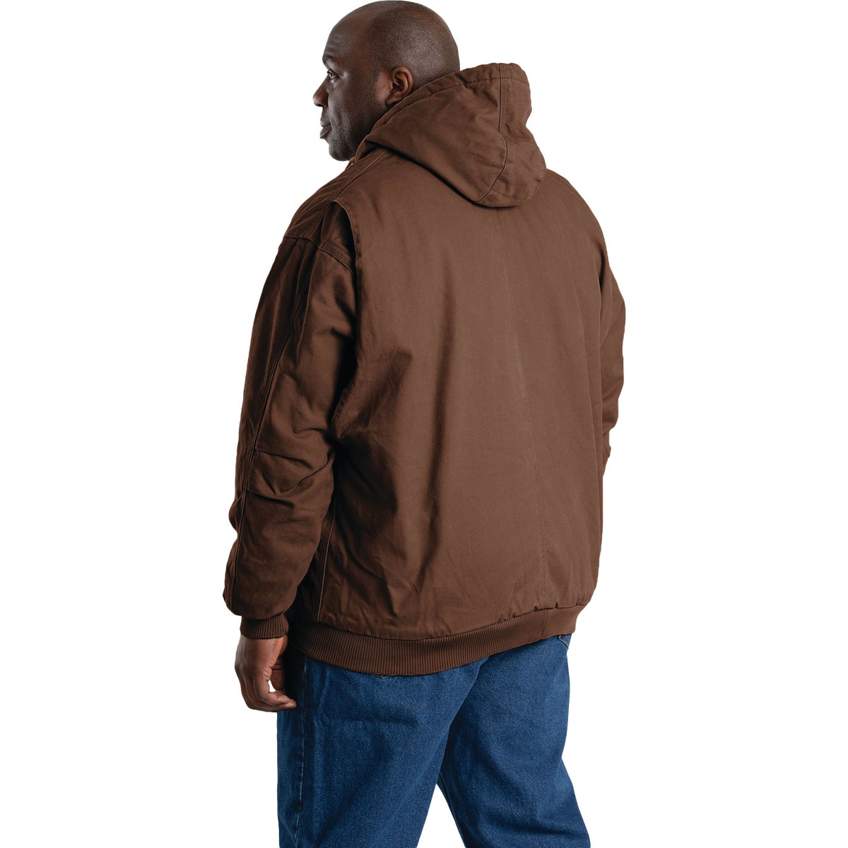 Berne Heartland Men's Large Bark Hooded Work Jacket Image 4