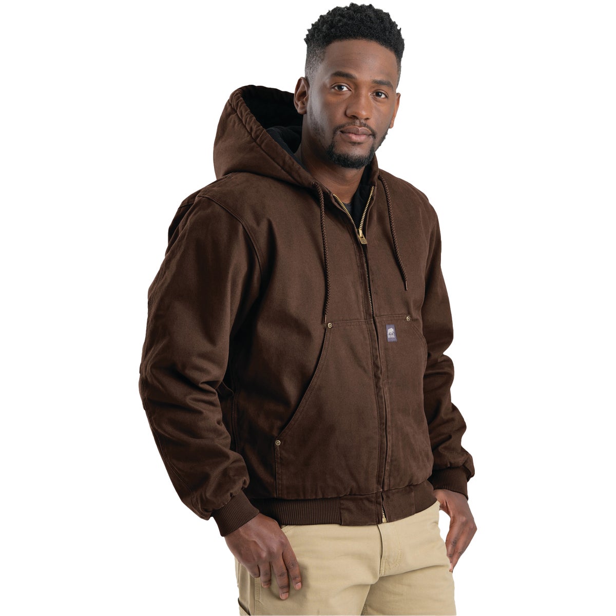 Berne Heartland Men's Large Bark Hooded Work Jacket