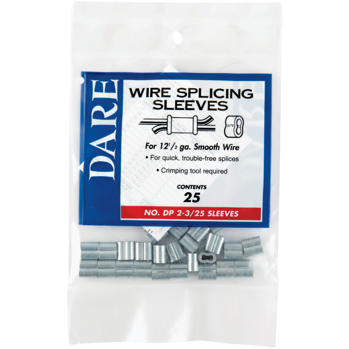 Dare 12-1/2 Ga. Zinc Plated Copper Splicing Sleeve (25-Pack) Image 2