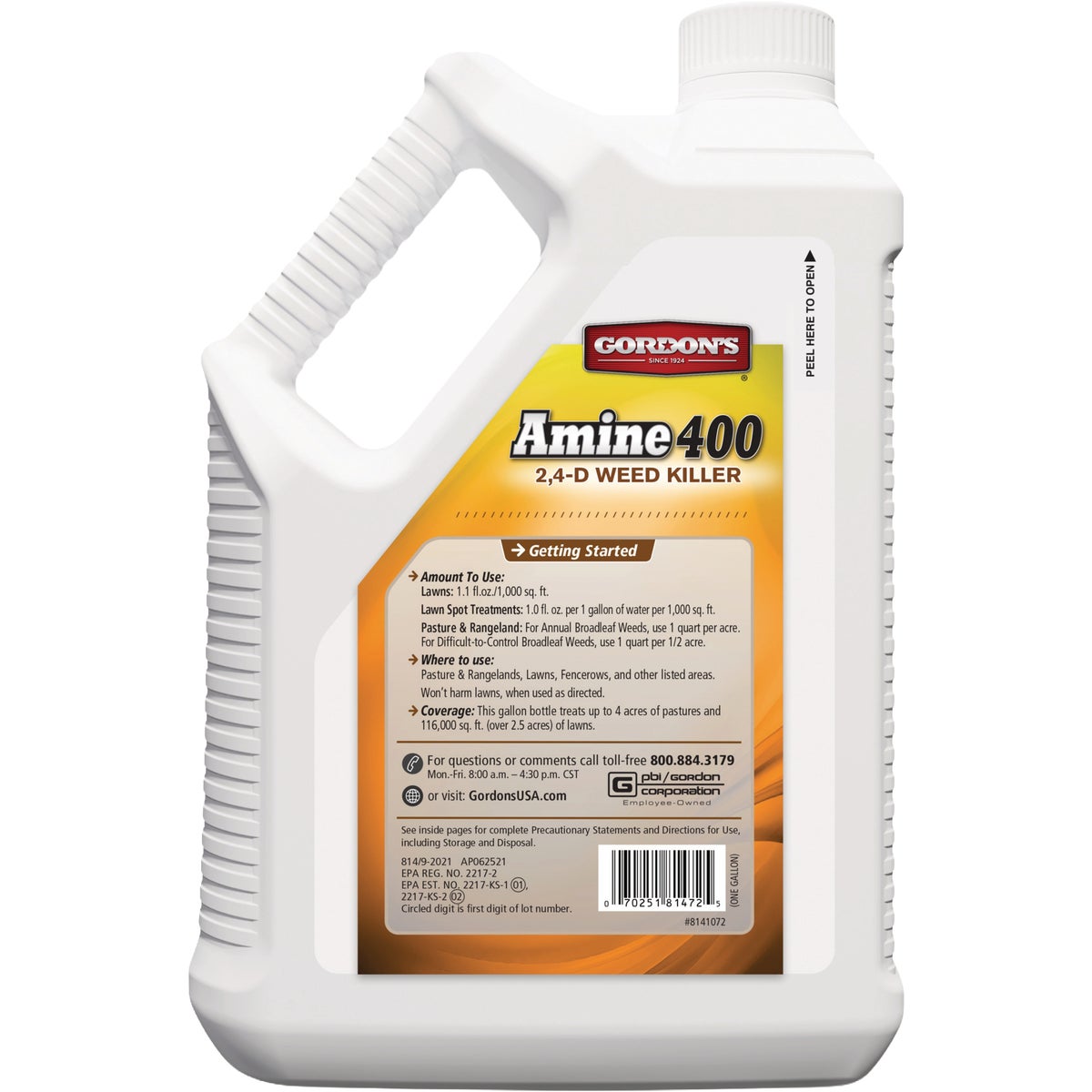 Gordon's Amine 400 1 Gal. Concentrate 2,4-D Weed Killer Image 3