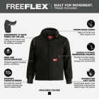 Milwaukee FREEFLEX Men's Medium Black Softshell Hooded Jacket Image 4