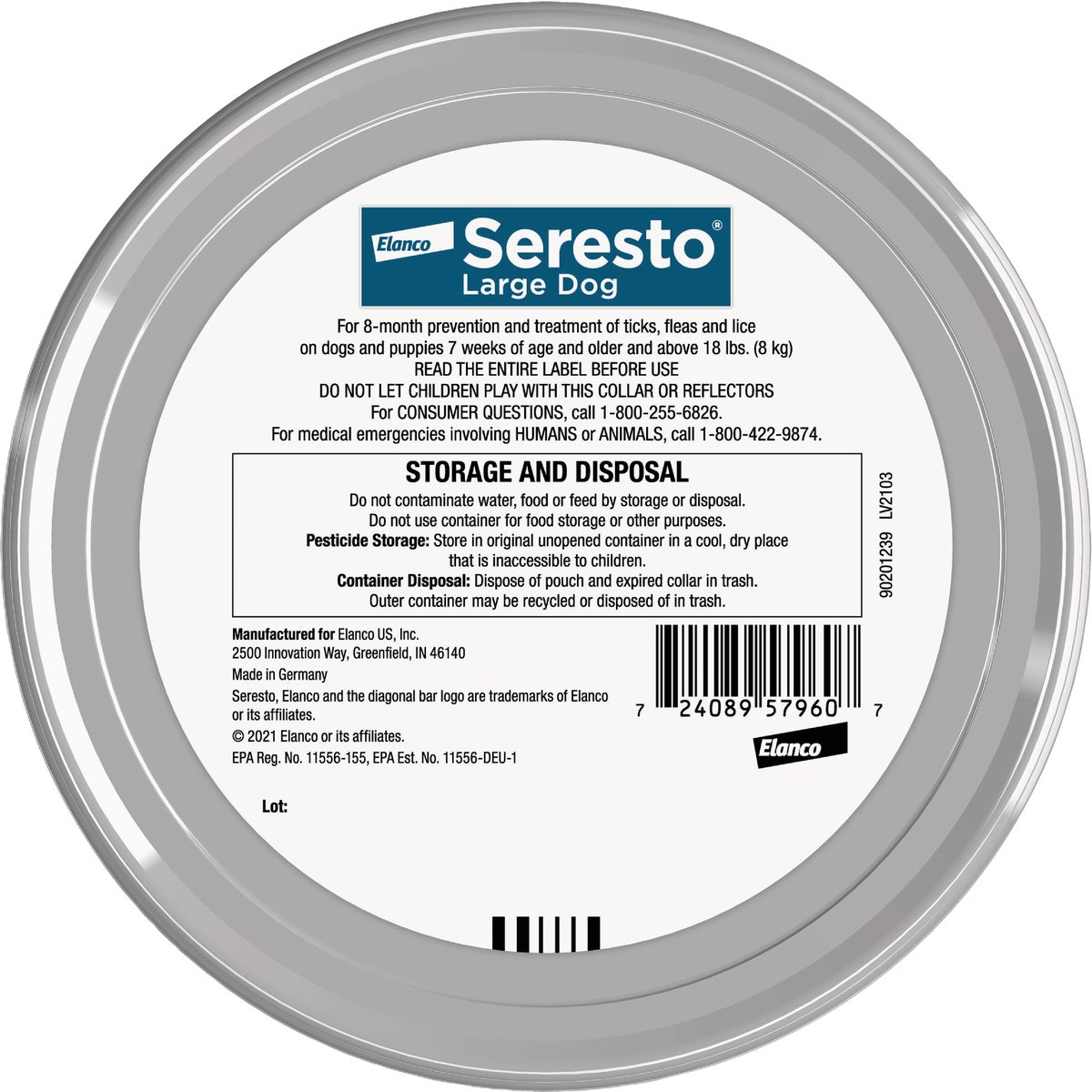 Seresto 8 Month Flea & Tick Collar for Dogs Over 18 Lb. Image 7