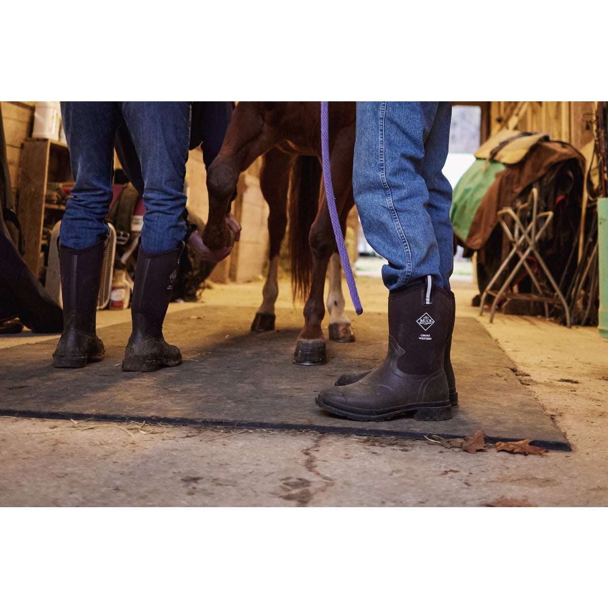 The Muck Boot Company Men's 9 Dark Brown Chore Western Mid Boot Image 2