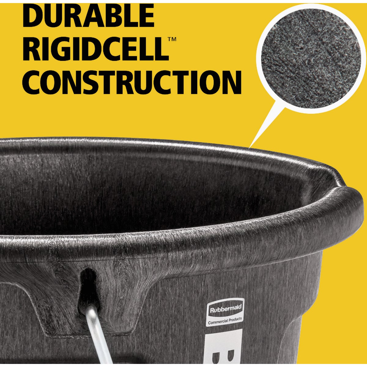 Rubbermaid Commercial Brute 5 Gal. 3-in-1 Flat Back Bucket Image 5