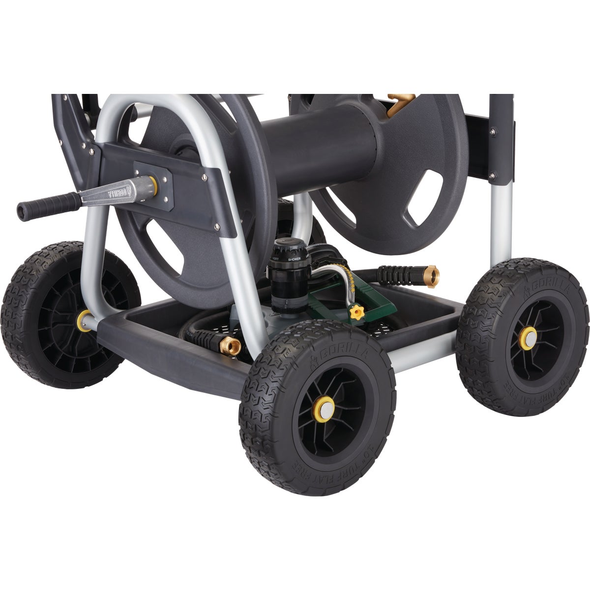 Gorilla Carts 250 Ft. Heavy Duty Hose Reel Cart Image 2
