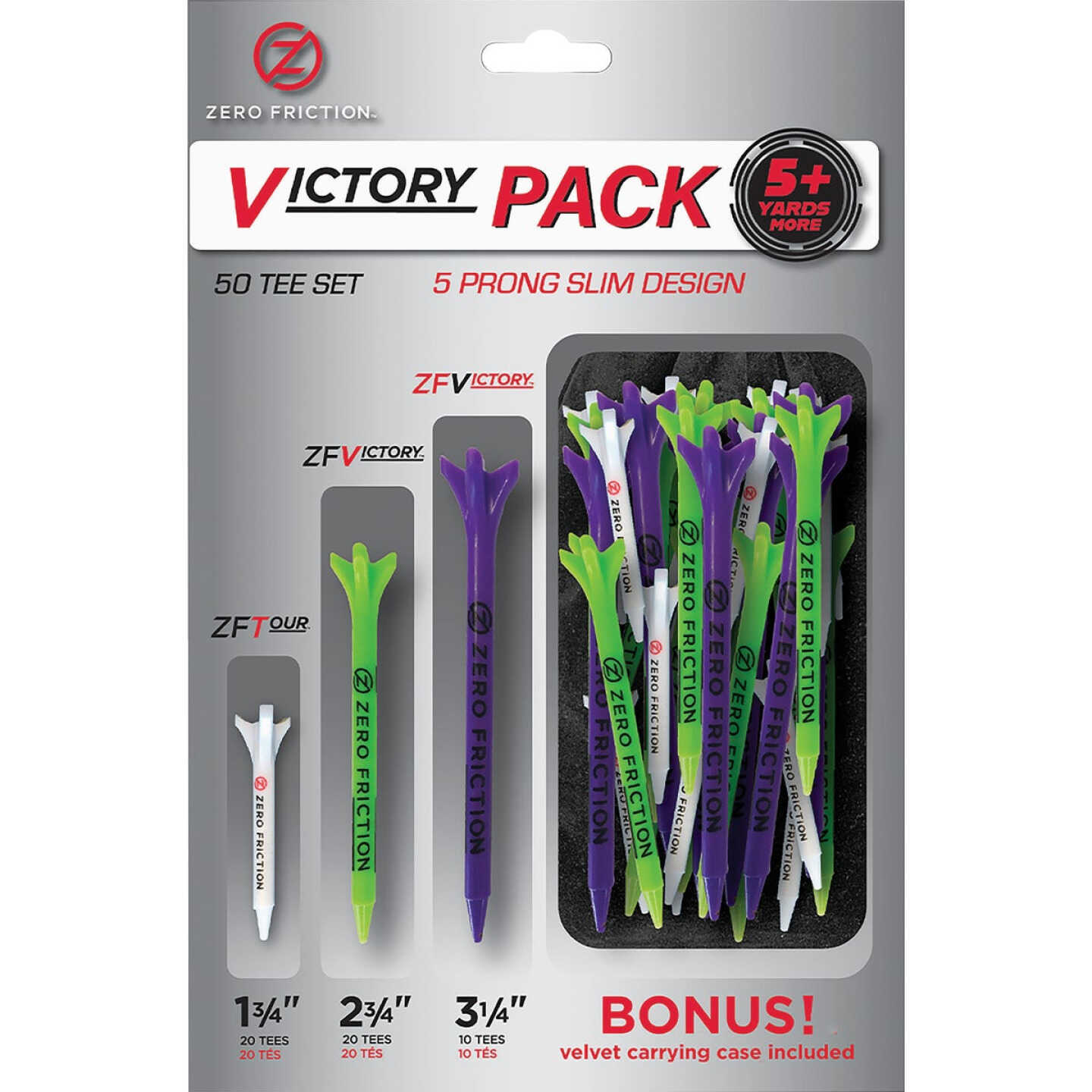 Zero Friction Victory Pack Golf Tee Set (50-Pack) Image 1