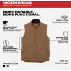 Milwaukee GRIDIRON Men's Large Brown Sherpa-Lined Vest Image 3