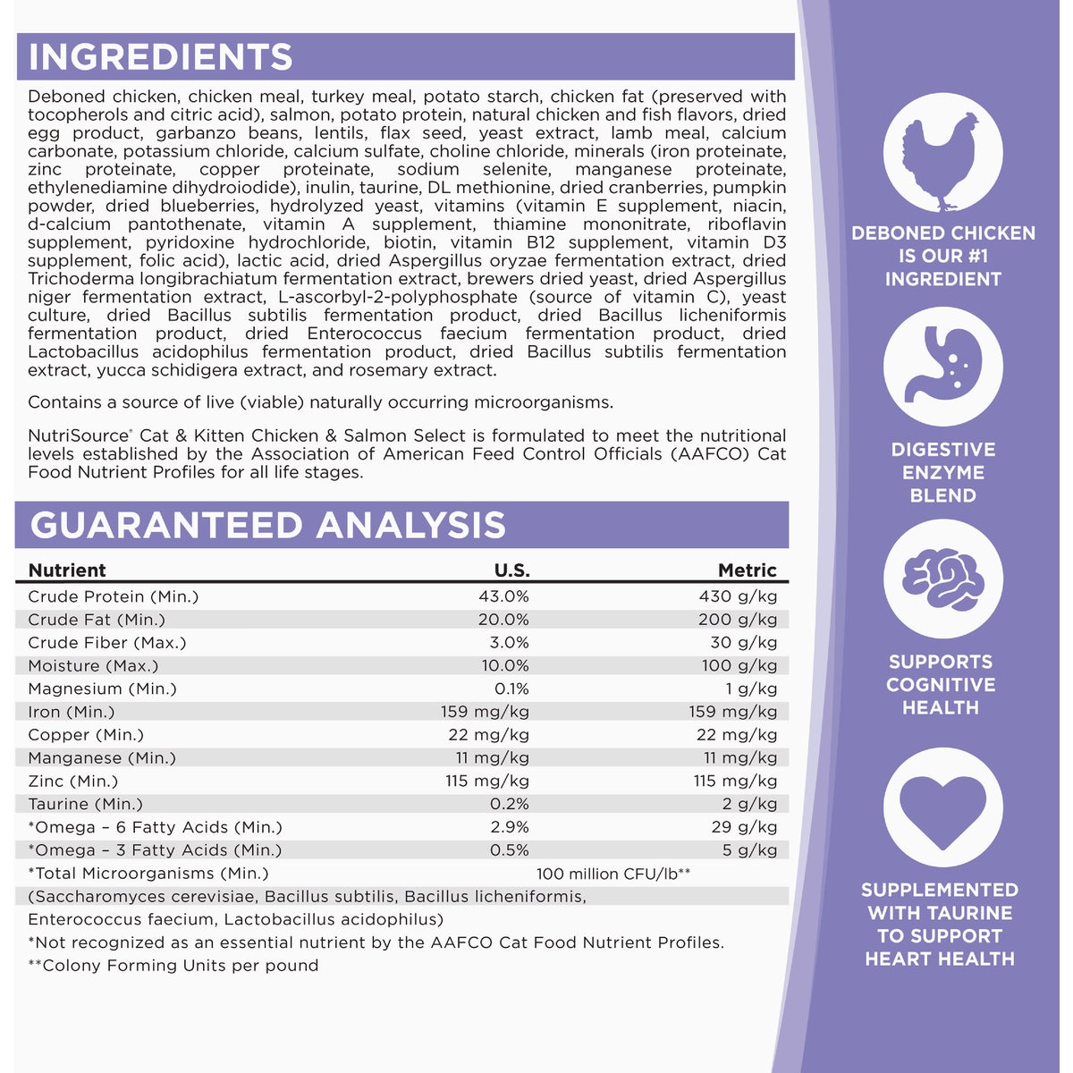 NutriSource 4 Lb. Chicken & Salmon Grain Free Dry Cat & Kitten Food Image 4