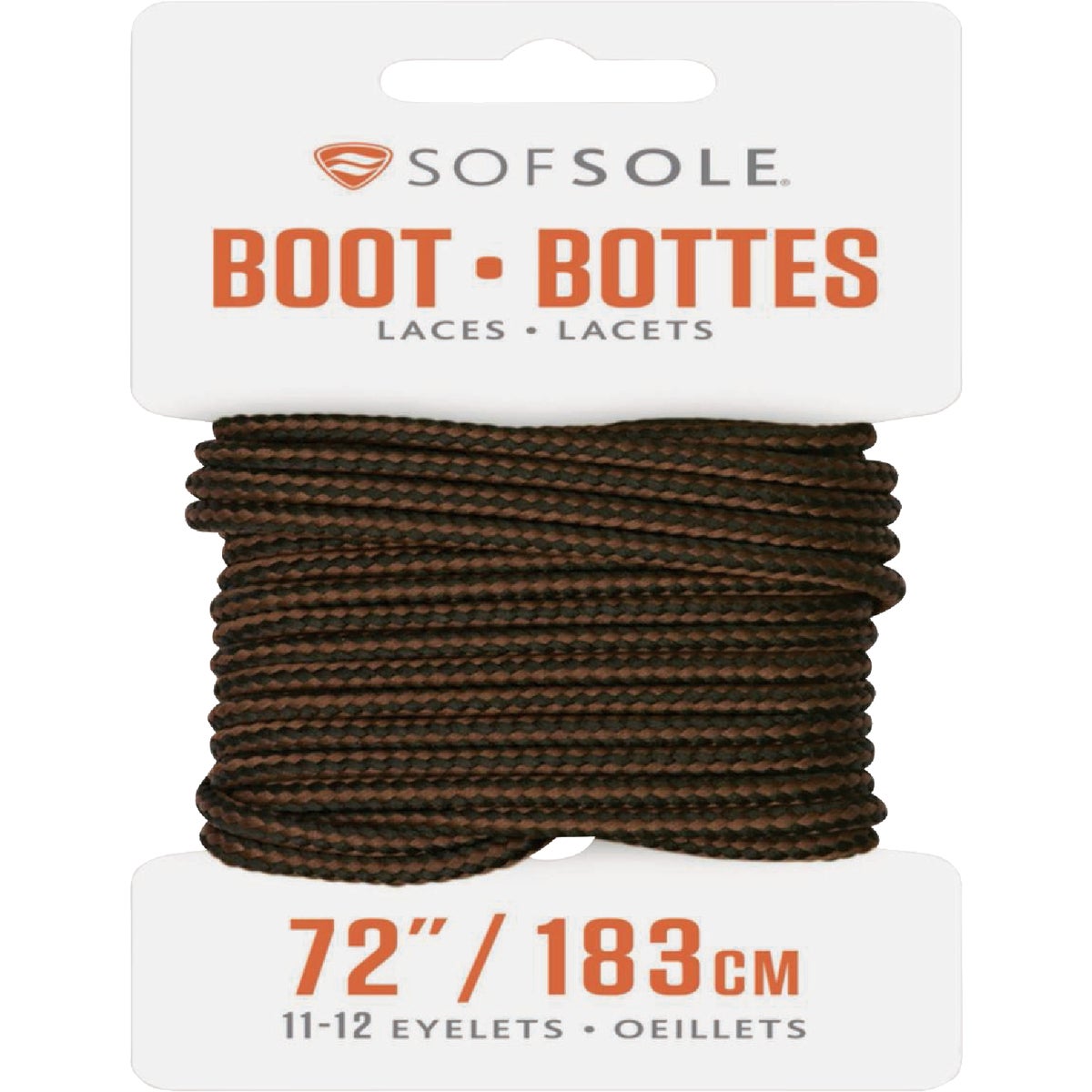 Sof Sole 72 In. Black-Brown Boot Laces