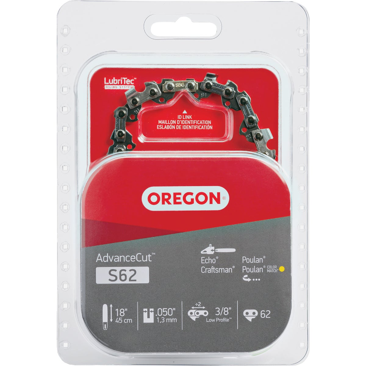 Oregon AdvanceCut 18 In. 62-Link Chainsaw Chain