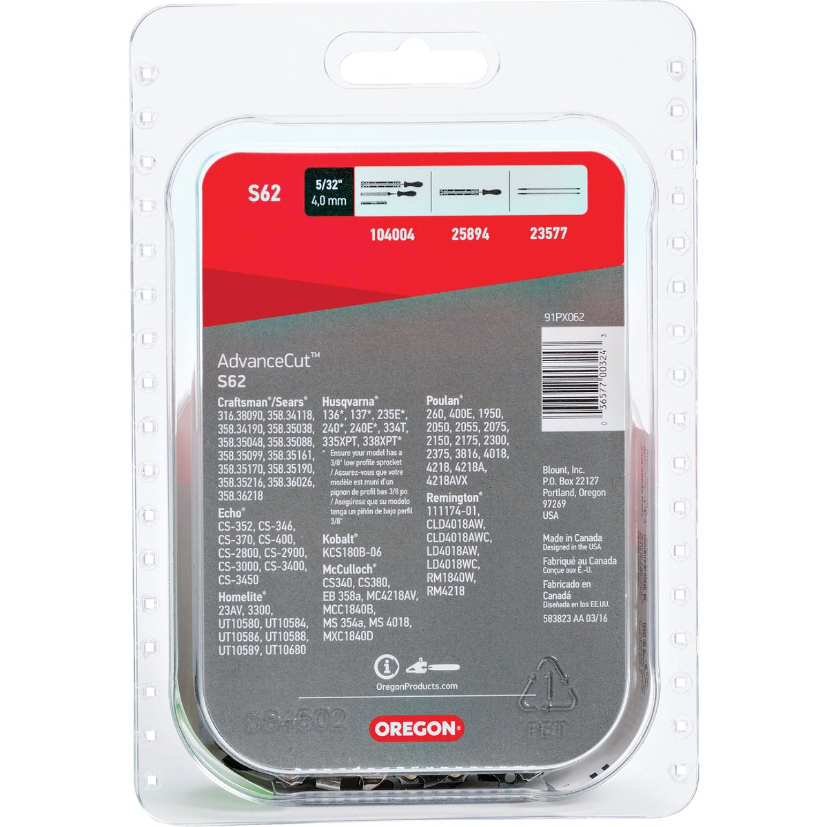 Oregon AdvanceCut 18 In. 62-Link Chainsaw Chain Image 7
