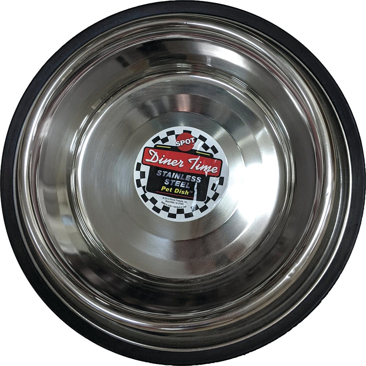 Spot 64 Oz. Mirror Finish No-Tip Stainless Steel Dog Dish Image 1