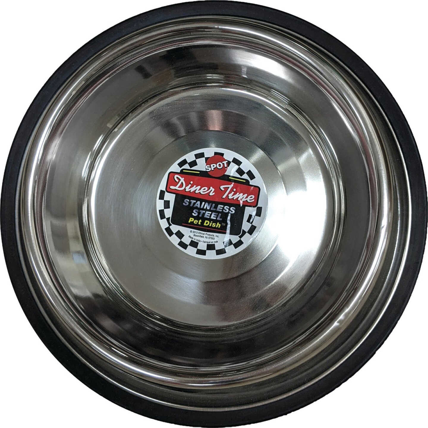 Spot 64 Oz. Mirror Finish No-Tip Stainless Steel Dog Dish Image 1