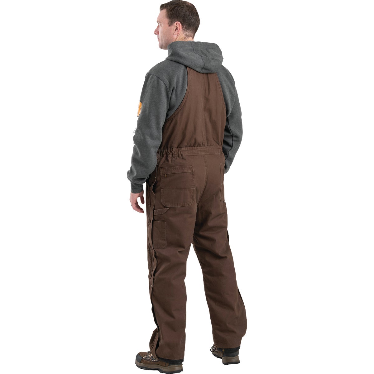 Berne Men's XL Bark Heartland Insulated Washed Duck Bib Overalls Image 4