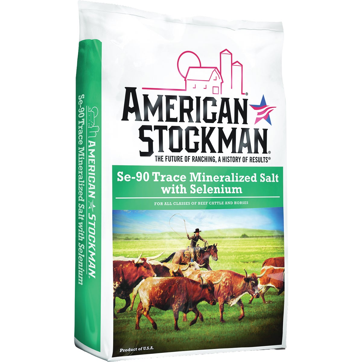 American Stockman 50 Lb. Selenium-90 Trace Mineralized Salt