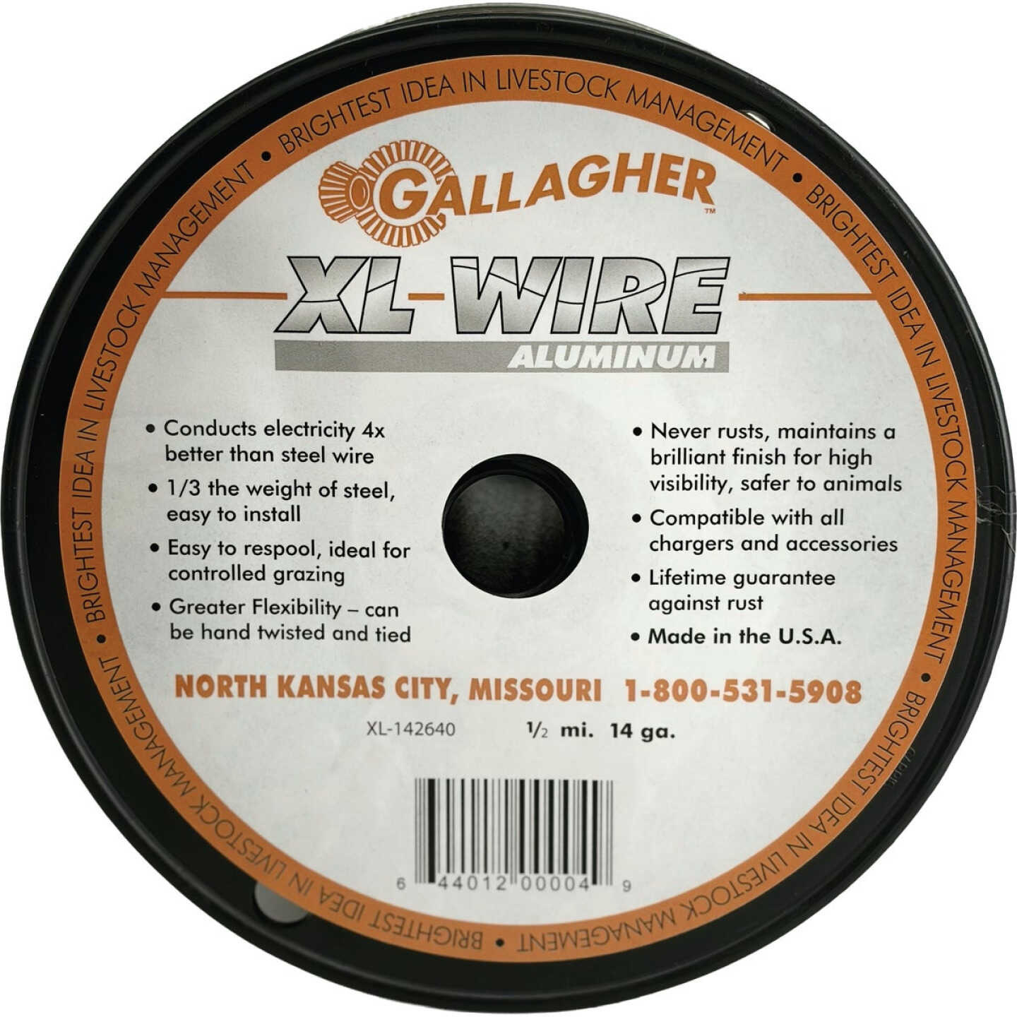 Gallagher 14 Ga. 1/2 mile Aluminum Electric Fence Wire Image 1