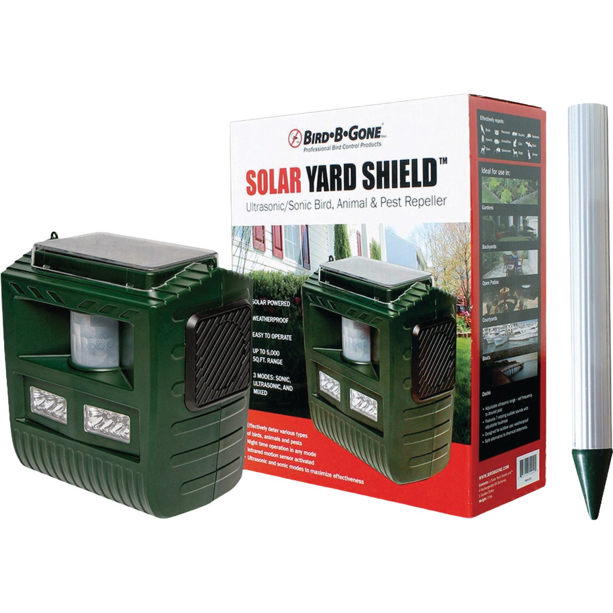 Solar Yard Shield Ultrasonic/Sonic Animal & Pest Repeller Image 2