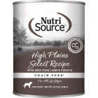 NutriSource 12.3 Oz. High Plains Select Recipe Grain Free Wet Dog Food Image 1