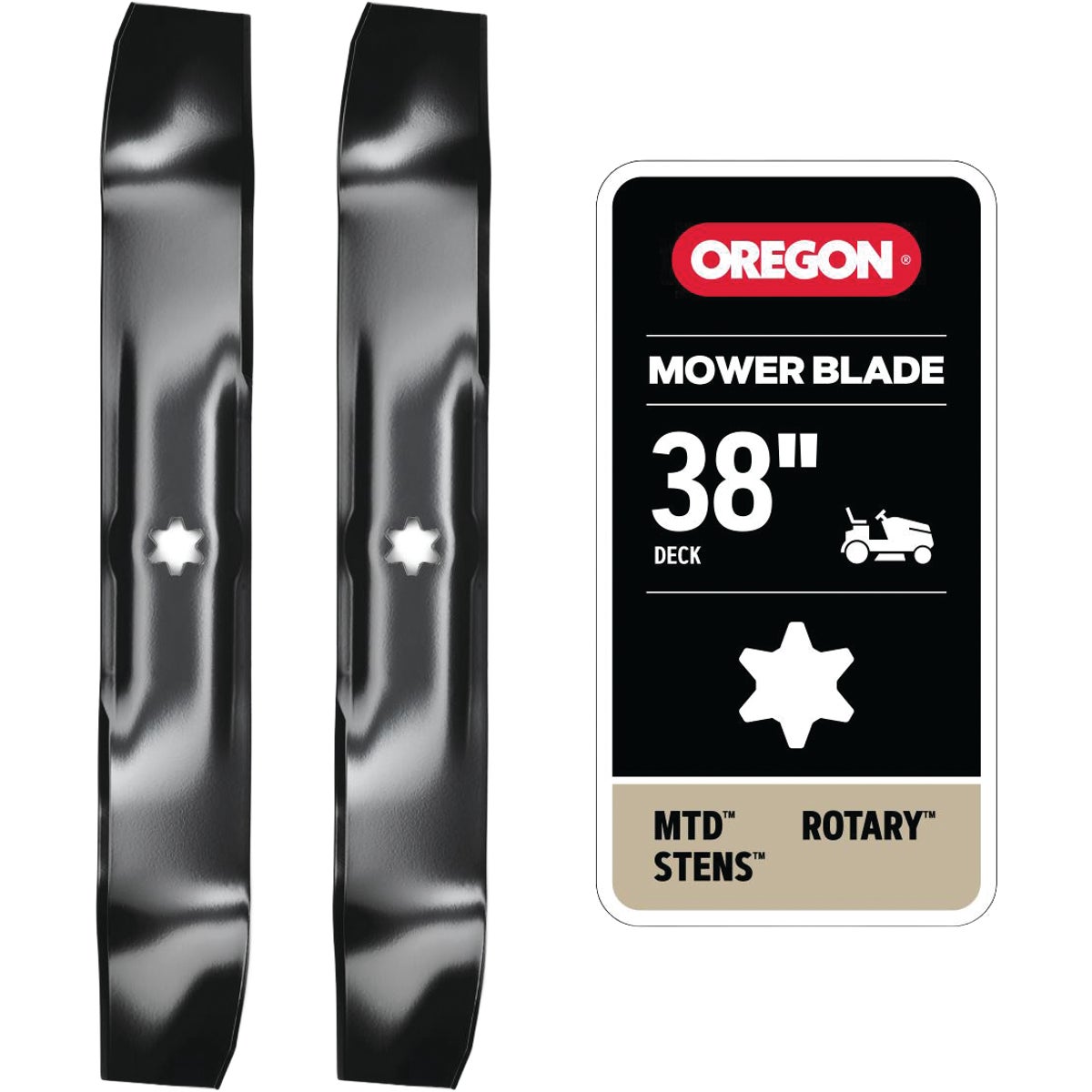Oregon 38 In. MTD Riding Mower Blades (2-Pack)