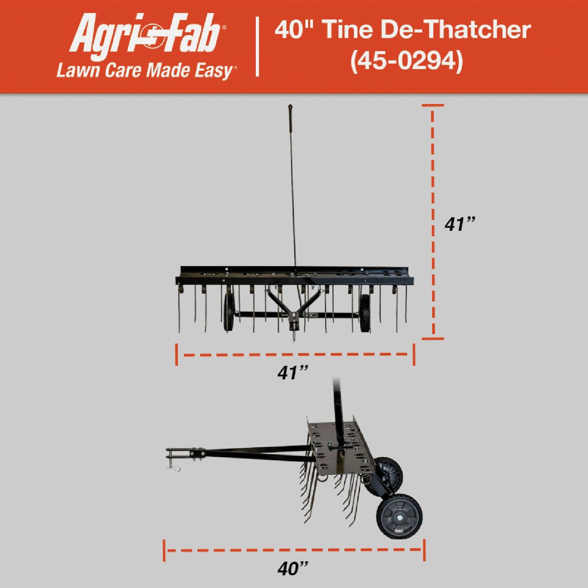 Agri-Fab 40 In. Tow-Behind Lawn De-Thatcher Image 7