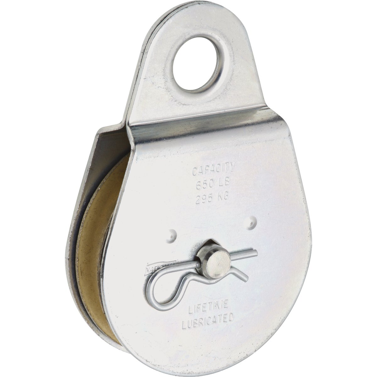 National Hardware 3 In. Zinc Plated Fixed Single Pulley
