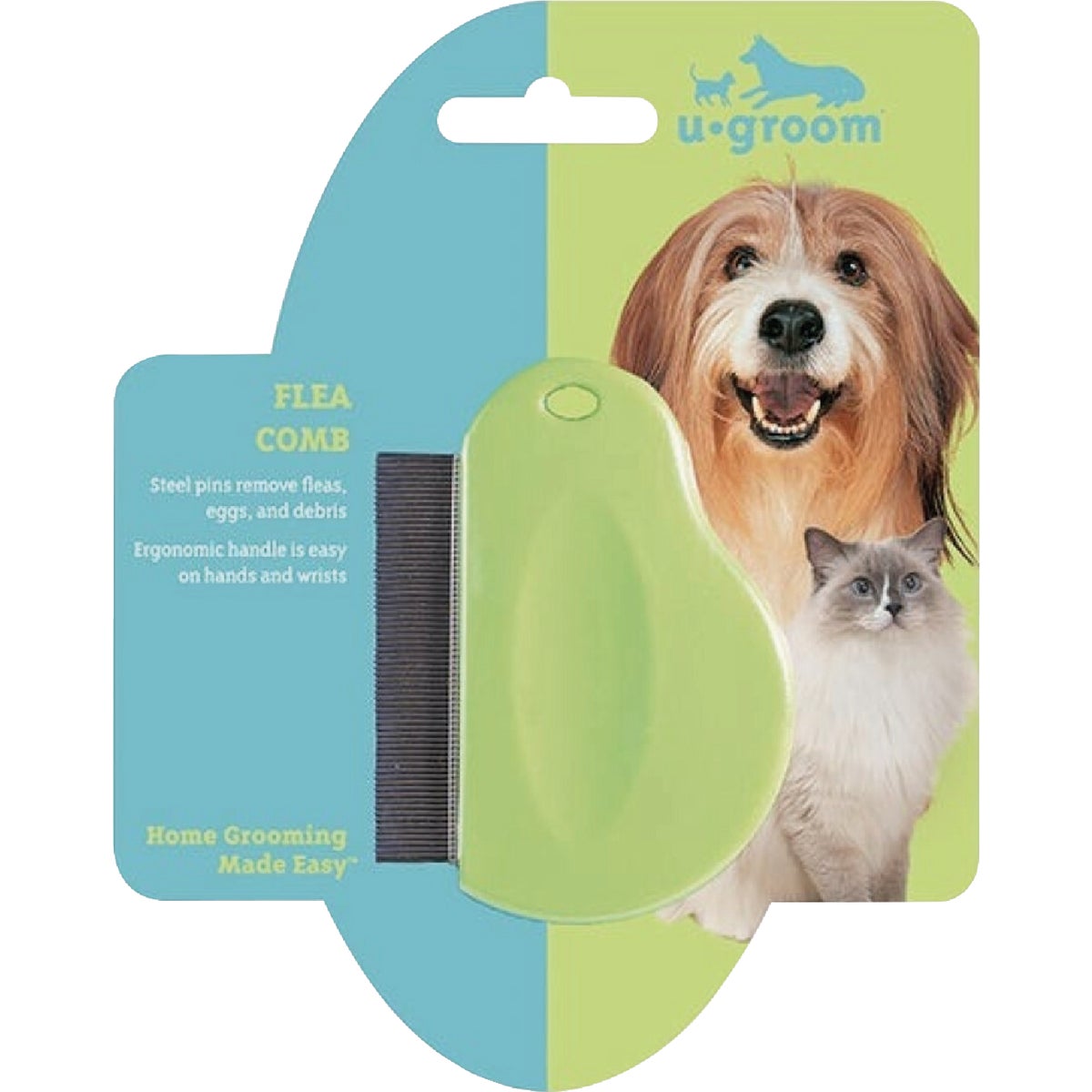 U-groom Contoured Grip Flea Comb Image 2