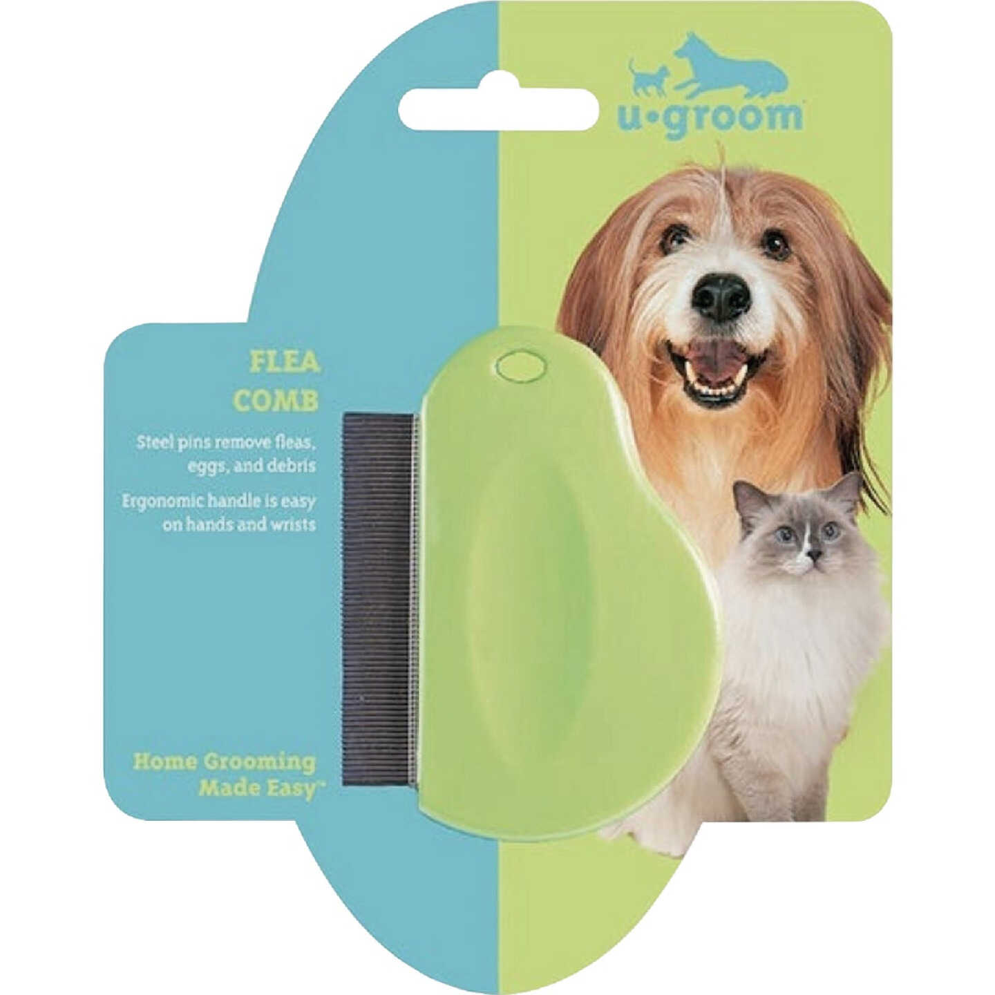 U-groom Contoured Grip Flea Comb Image 2