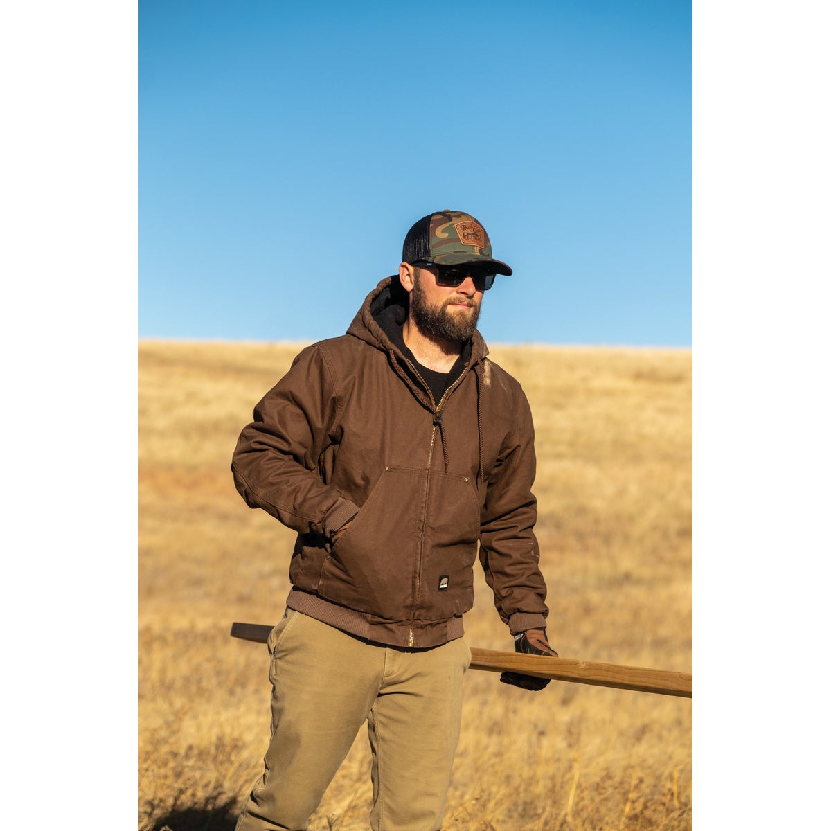 Berne Heartland Men's 2XL Bark Hooded Work Jacket Image 3