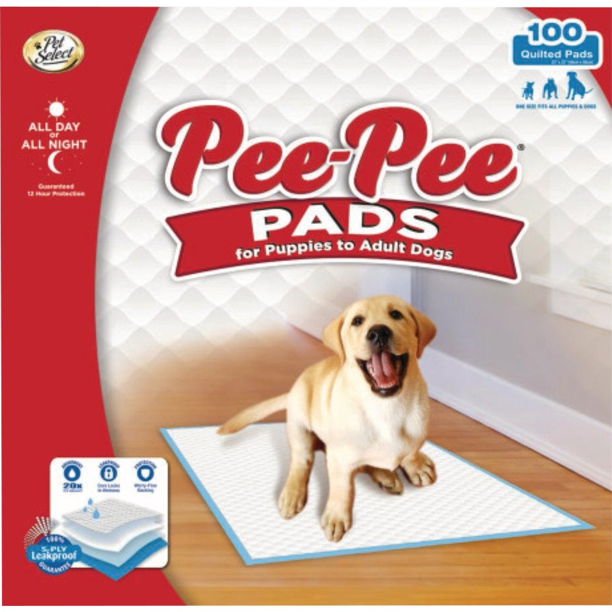Four Paws Pet Select 22 In. x 22 In. Pee Pee Pads (100-Pack)