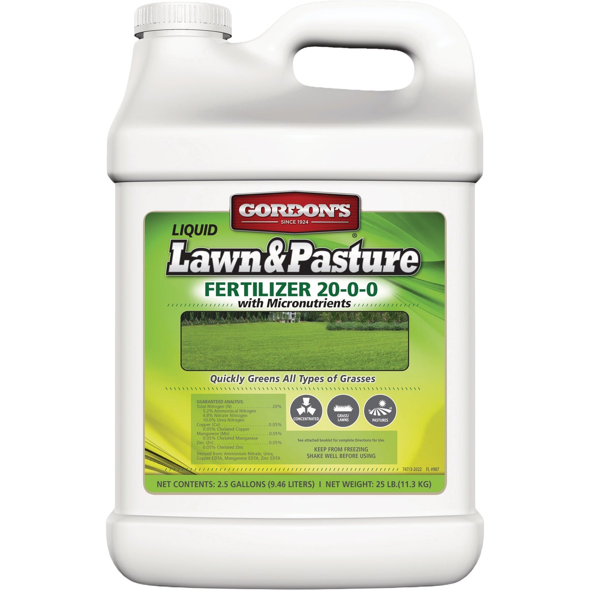 Gordon's 2.25 Gal. Concentrate 20-0-0 Lawn & Pasture Fertilizer Image 1