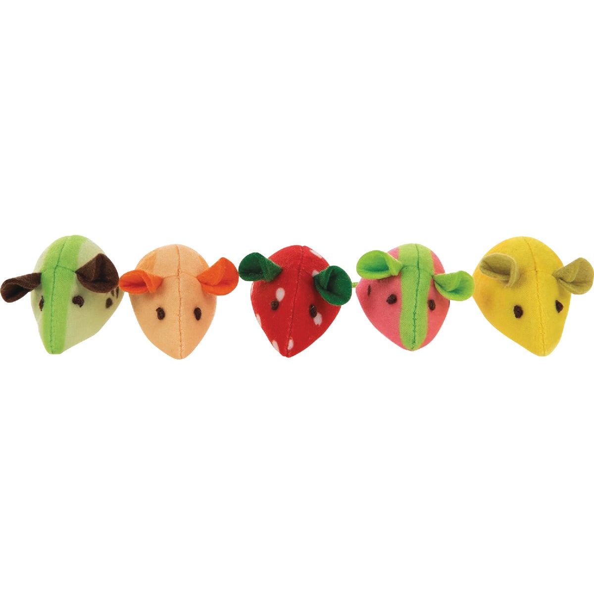 SmartyKat Skitter Slices Plush Catnip Mice Cat Toy (5-Pack) Image 2
