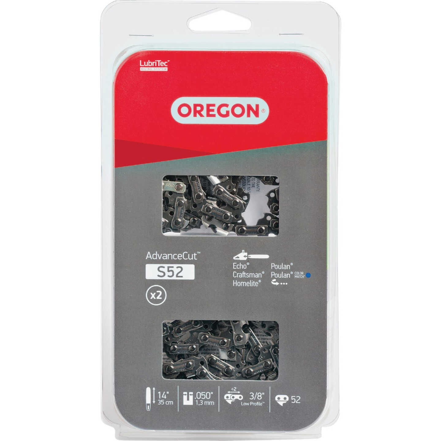 Oregon AdvanceCut 14 In. 52-Link Chainsaw Chain (2-Pack) Image 1