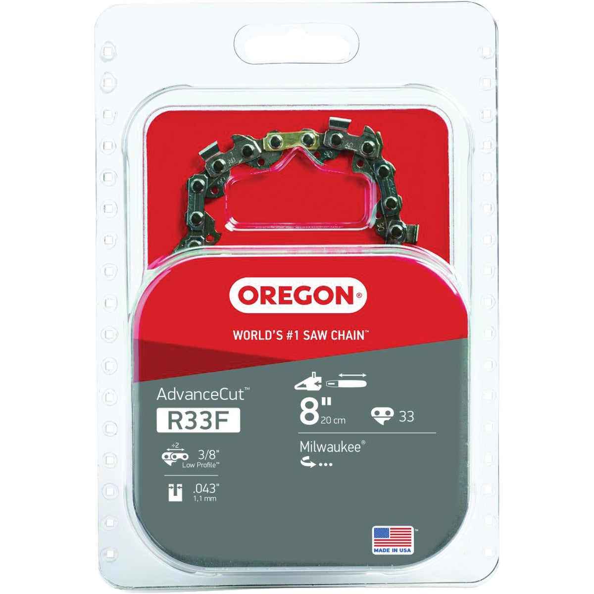 Oregon 8 In. 33-Link Pole Saw Chain Image 1