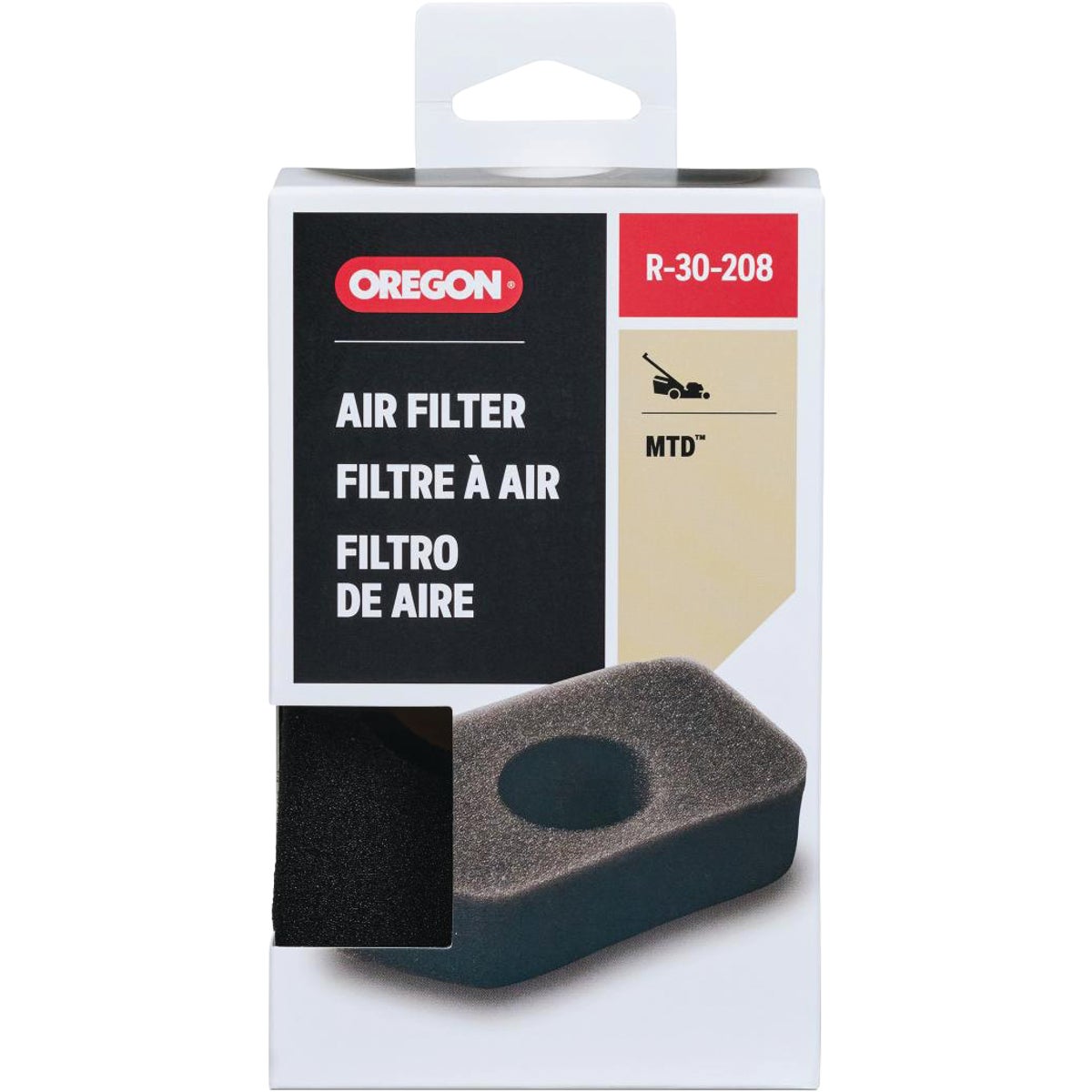Oregon R-30-208 Foam Engine Air Filter for Walk Behind Mowers