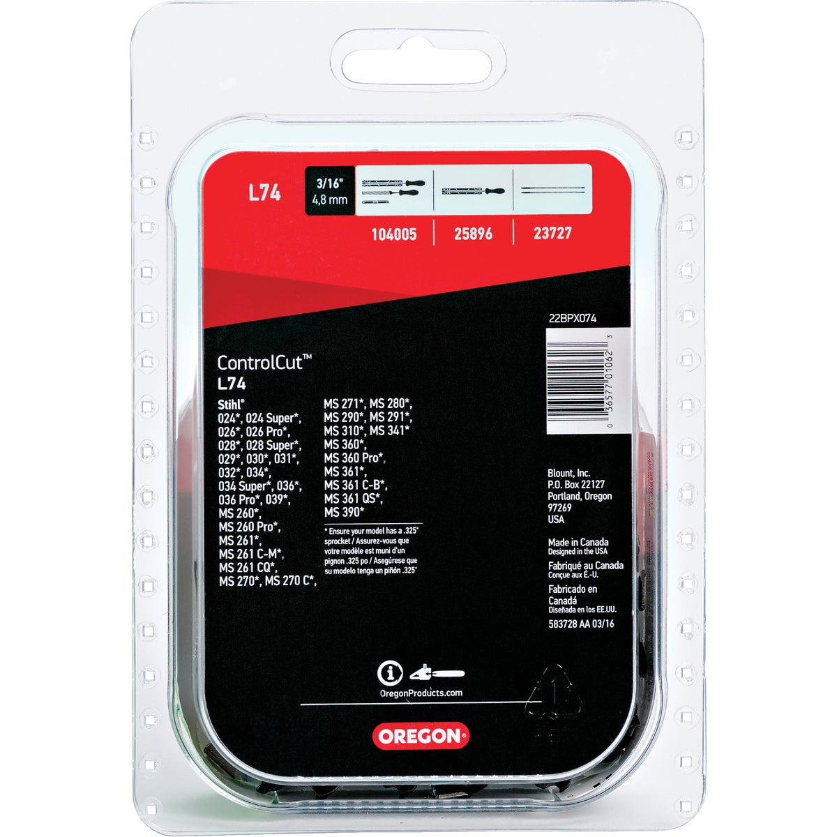 Oregon ControlCut 18 In. 74-Link Chainsaw Chain Image 7