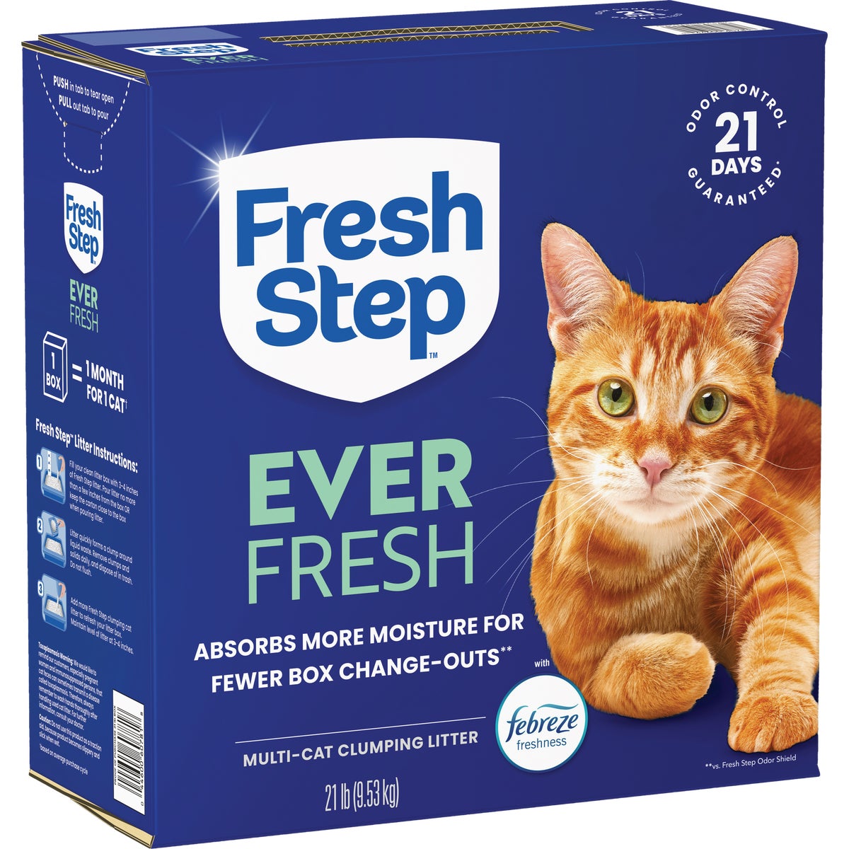 Fresh Step Ever Fresh 21 Lb. Multi Cat Clumping Litter with Febreze Freshness Image 3