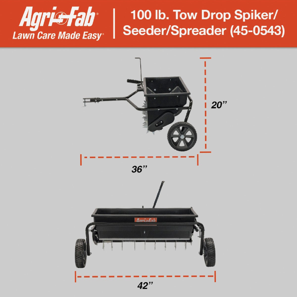Agri-Fab 100 Lb. Tow Behind Spiker/Seeder/Spreader Image 7