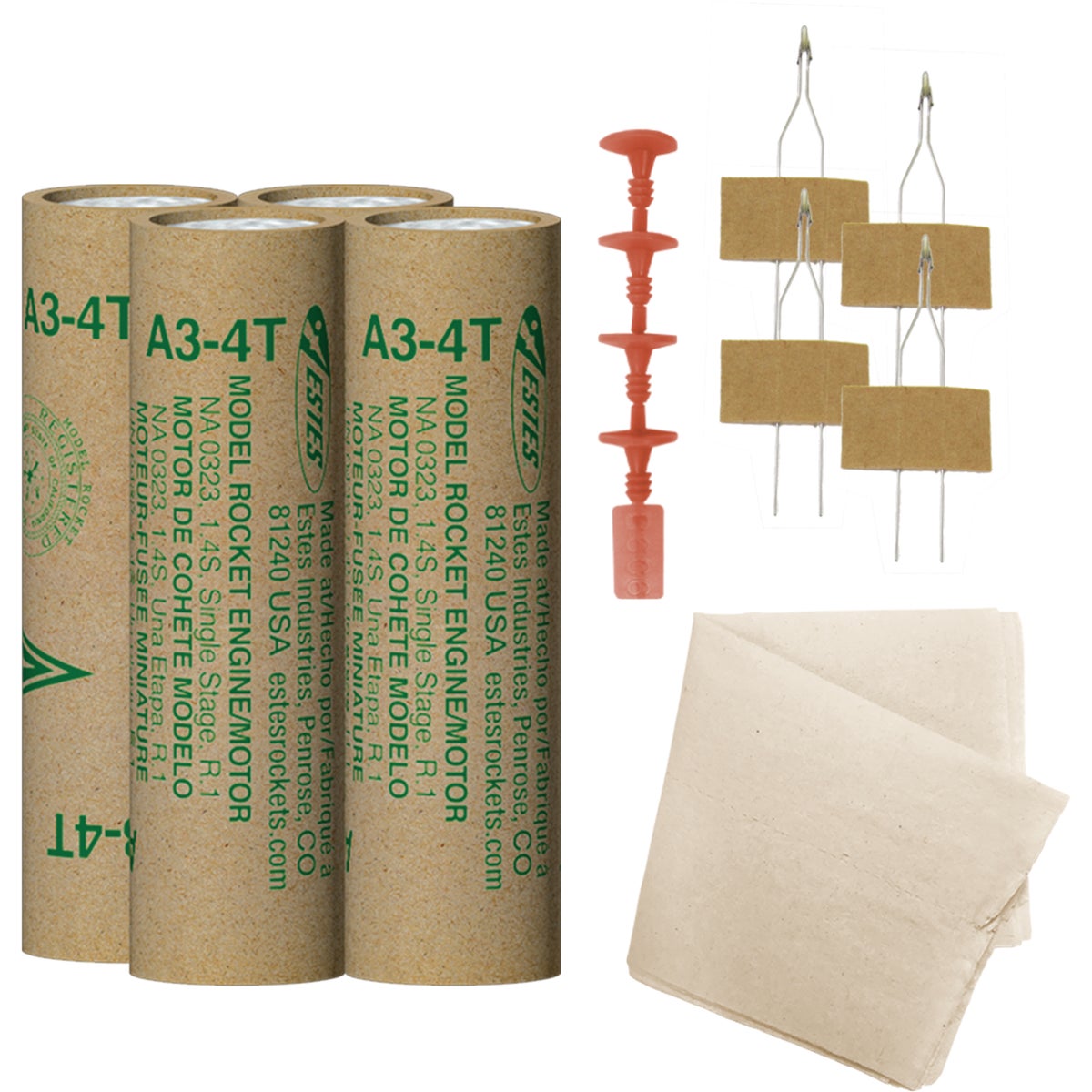 Estes A3-4T Engine Flight Pack (4-Pack) Image 2