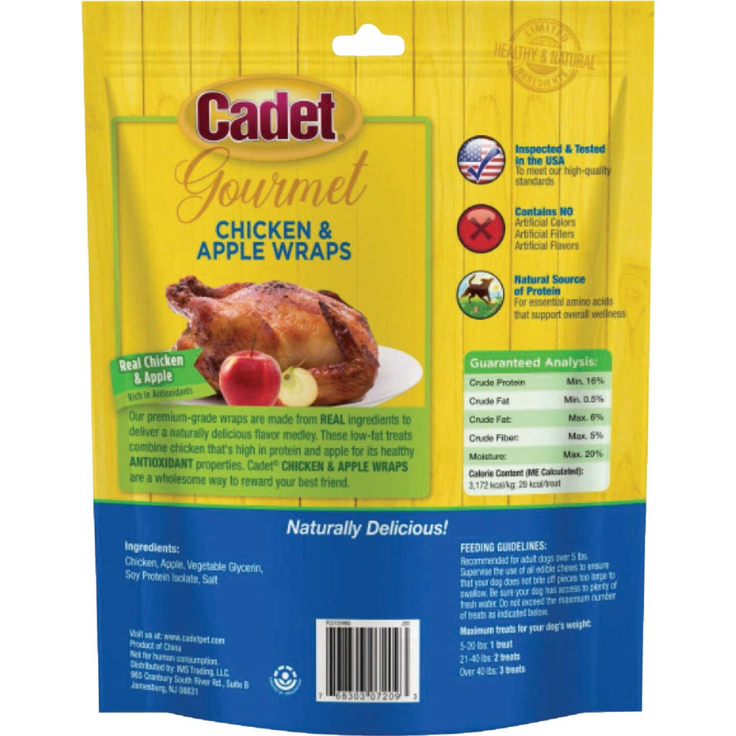 Cadet Gourmet 14 Oz. Chicken & Apple Wrapped Dog Treats Image 2