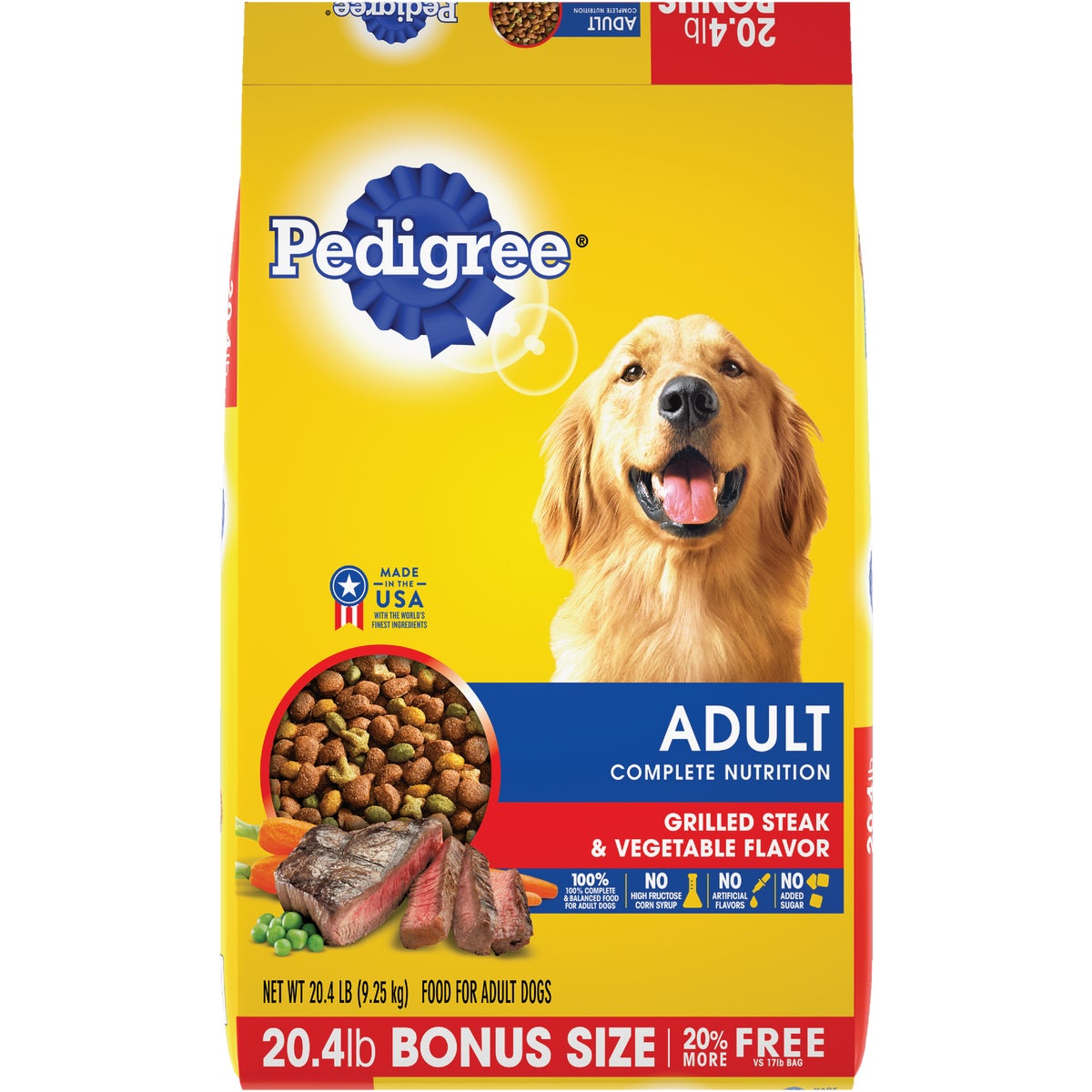 Pedigree Complete Nutrition 18 Lb. Grilled Steak & Vegetable Adult Dry Dog Food