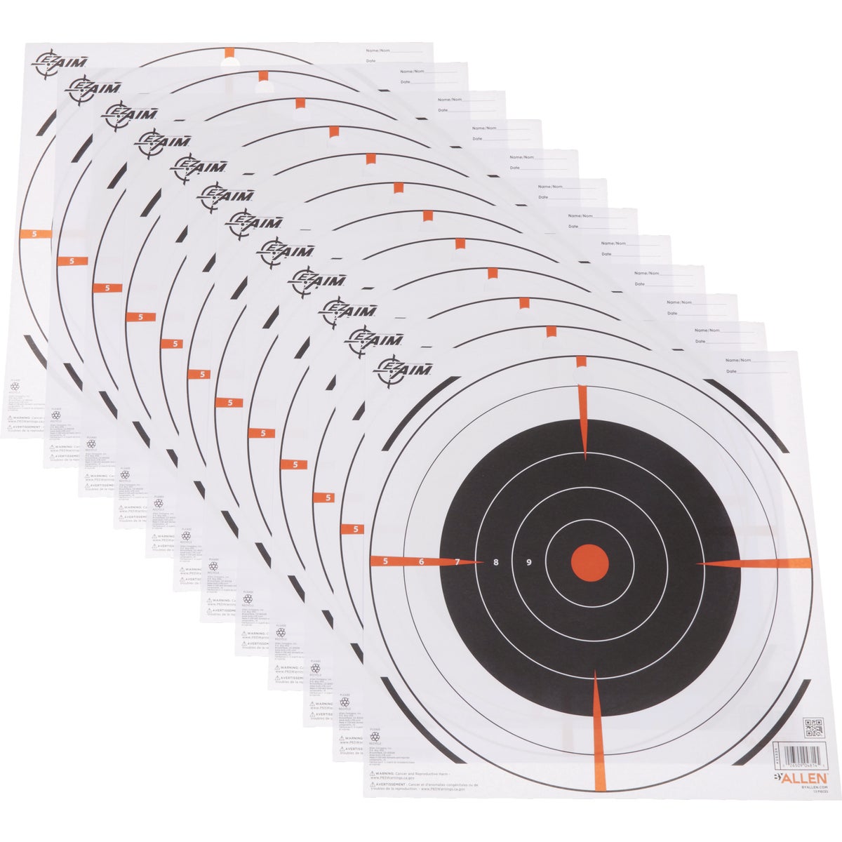 Allen EZ Aim 12 In. Paper Bullseye Shooting (13-Pack) Image 2