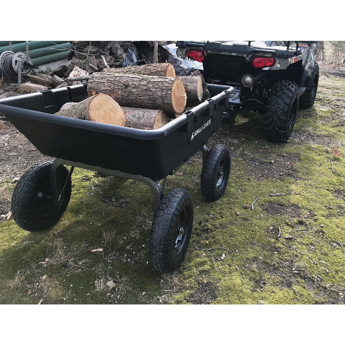 Gorilla Carts 12 Cu. Ft. Heavy Duty Poly Yard Dump Cart Image 2