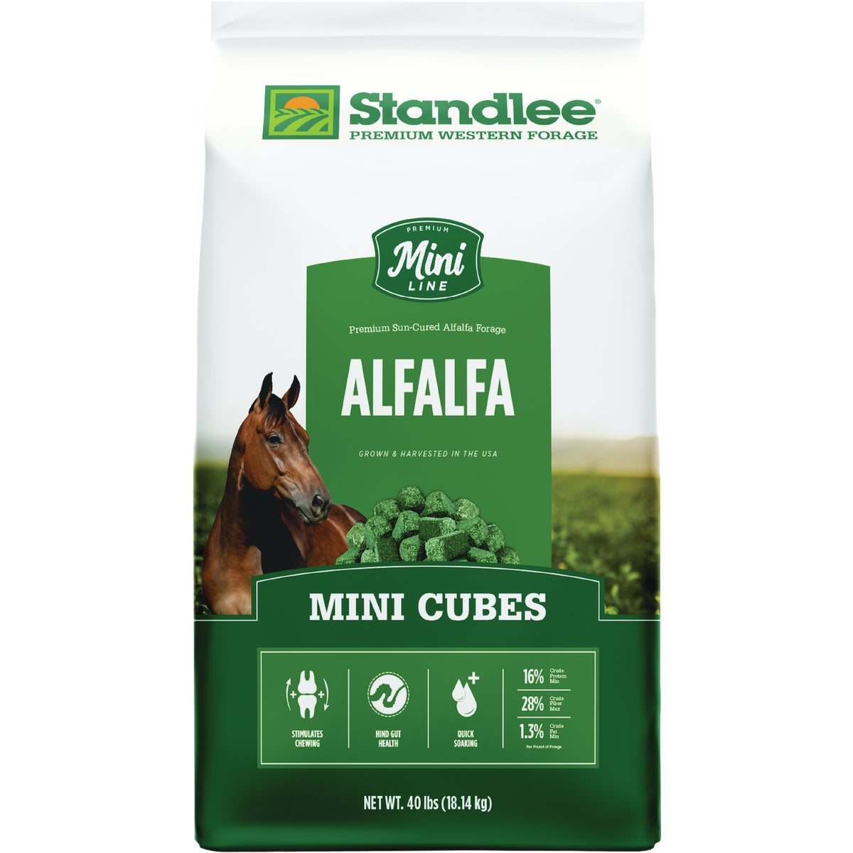 Standlee Premium Western Forage 40 Lb. Alfalfa Hay Mini Cubes