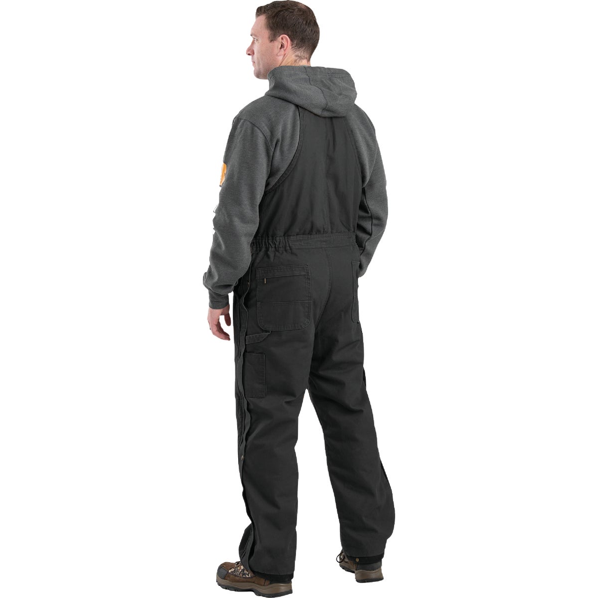 Berne Men's Medium Black Heartland Insulated Washed Duck Bib Overalls Image 6